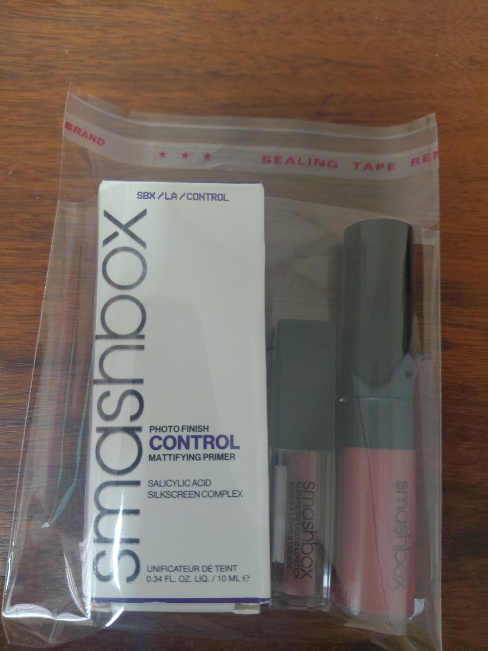 Smashbox Photo Finish Control Mattifying Primer with Nude Pink Lip Duo